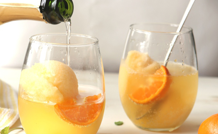 tangerine sorbet champagne float - infratech