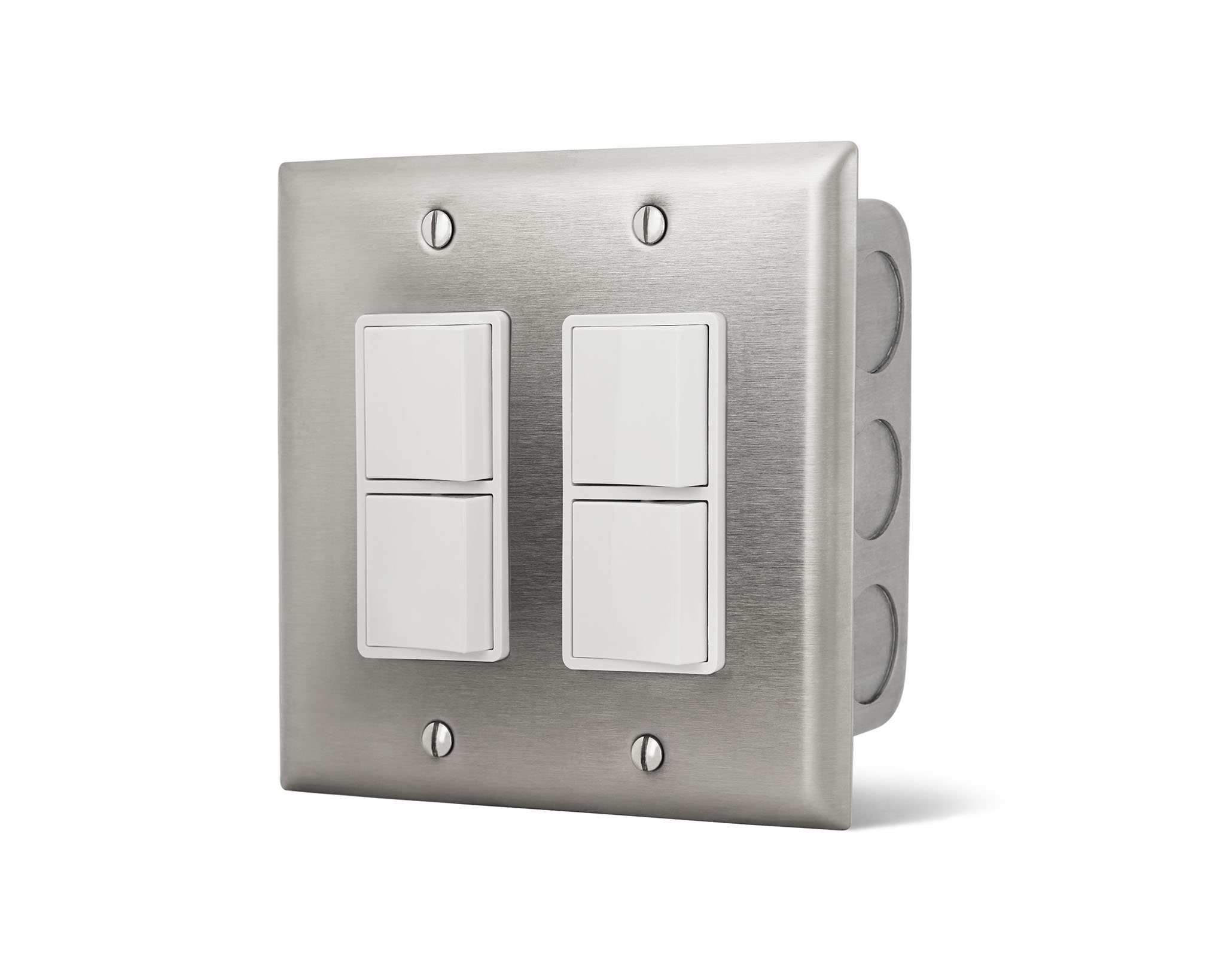 <span>14-4305</span>  Dual SS Wall Plate w/Gang Box