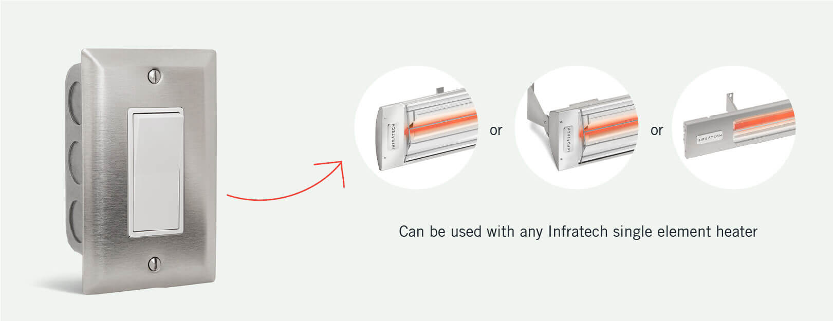 Can be used with any Infratech single element